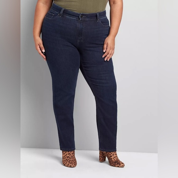 2/$15 Lane Bryant Curvy Fit High-Rise Straight Jean - Picture 1 of 6